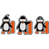 Pinguin mit Snowboard