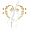 Contrebasse et clef basse