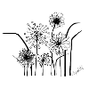 Black'n white flower meadow