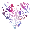 Heart in tribal style