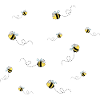 Essaim d'abeilles avec trajectoire