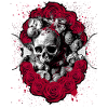 Roses Skull Gothic Death Skull Skull