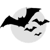 Bat Swarm Moon Halloween 2c
