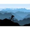 Mountain bikers in the mountains
