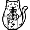 Cat drinks milk