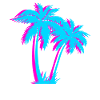Beach Vaporwave Palm Tree Gift Aesthetic Tropical