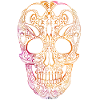 Farbiger Totenkopf Ornament