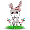 Bunny with hair bow