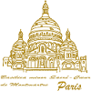 Paris Sacré-Coeur Skyline, Hand Drawing