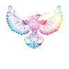 kolibri vogel mandla bunt