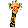 Giraff med å lese safari safaribøker gaveide