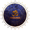 Hinduism Om Symbol Gold Purple