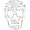 Skull Flower white