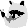 Waschbär-Peace