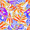 Tropical leaves collage