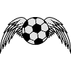 Soccer Ball Angel Wings Design