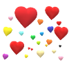 Viele Bunte Herzen