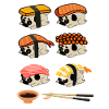 Sushi Hunde Süß Mops