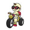 Cool baby boss biker