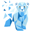 Polygon Eisbär Low Poly Eisbär