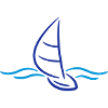 Sailing Boad And Waves Logo
