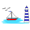 Leuchtturm boot