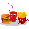 Burger fries and a