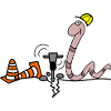 Worm construction worker