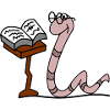 Worm with glasses