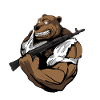 Bear with the weapon