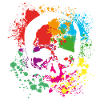 Skull - Totenkopf - Farbkleckse