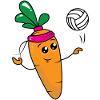 Carrot volleyball player