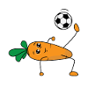 Carrot soccer cartoon