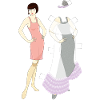 Flapper Paperdoll - Abendkleid