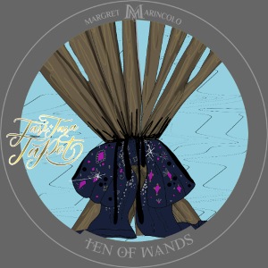 Ten of Wands | Zehn der Stäbe Tarot Karte