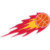 Basketball Fire Ball Logo