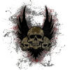 Skull Death Paint Splatter Art