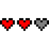 Pixel hearts