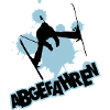 Skifahrer: abgefahren