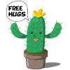 Cactus Free hugs kawaii