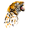 Tiger polygon art