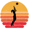 Volleyball Silhouette Sunrise Set Gift