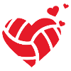 Volleyball Love Heart Volley Gift