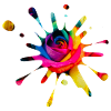 Splash Rose - Farbklecks