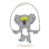 Koala Seilspringen Sport Fitness Süß Geschenk OZ