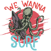 surfing octopus
