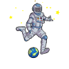 Voetbal Astronaut ruimtegeschenk