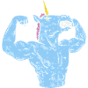 Einhorn exaggerated muscles