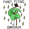 fancy flying dinosaur