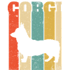 Retro Weinlese-Corgi